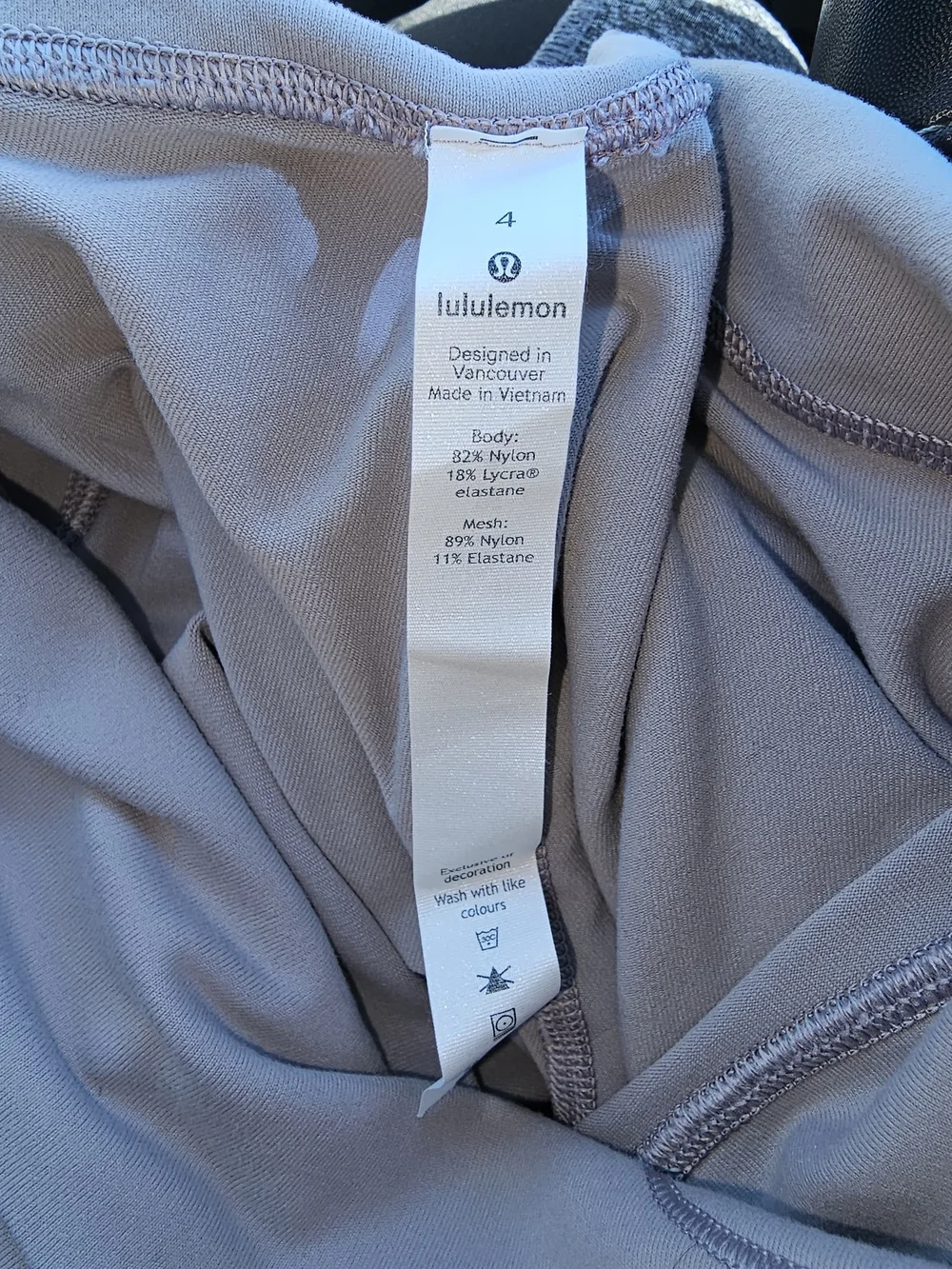 lululemon athletica Light Gray High-Rise Mesh Panel Leggings (#114)